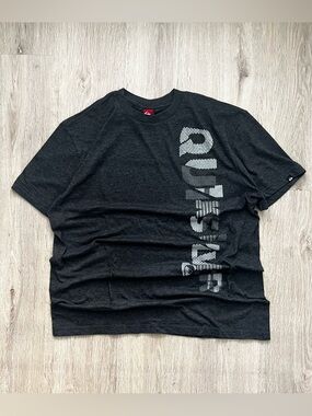 Vintage Y2K Quicksilver Graphic Tee Grey Grunge Skater 2000’s Men’s Size L